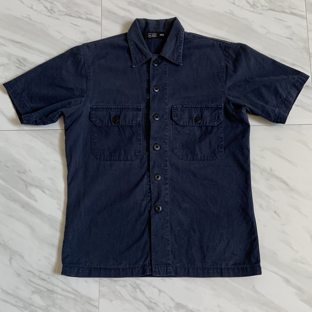 Triple aught design medium button down shirt navy